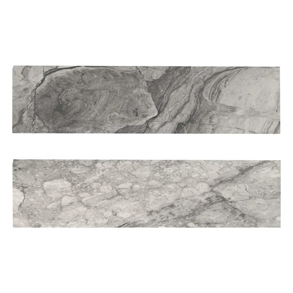 Msi Kaya Onda Gray SAMPLE Bullnose Polished Porcelain Floor And Wall Tile ZOR-PT-TR-0235-SAM